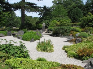 Zen garden at Kew Gardens London
